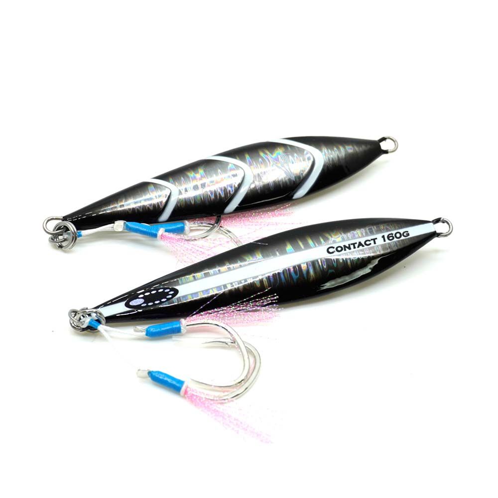 Ocean's Legacy Hybrid Contact Jig Lure 200g Black Silver, Black Silver, bcf_hi-res