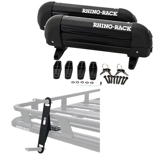 Rhino Rack Fishing Rod Holder and Pioneer Platform Mounting Bracket Set