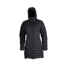 Macpac Women's Uber Light Long Jacket, Black, bcf_hi-res