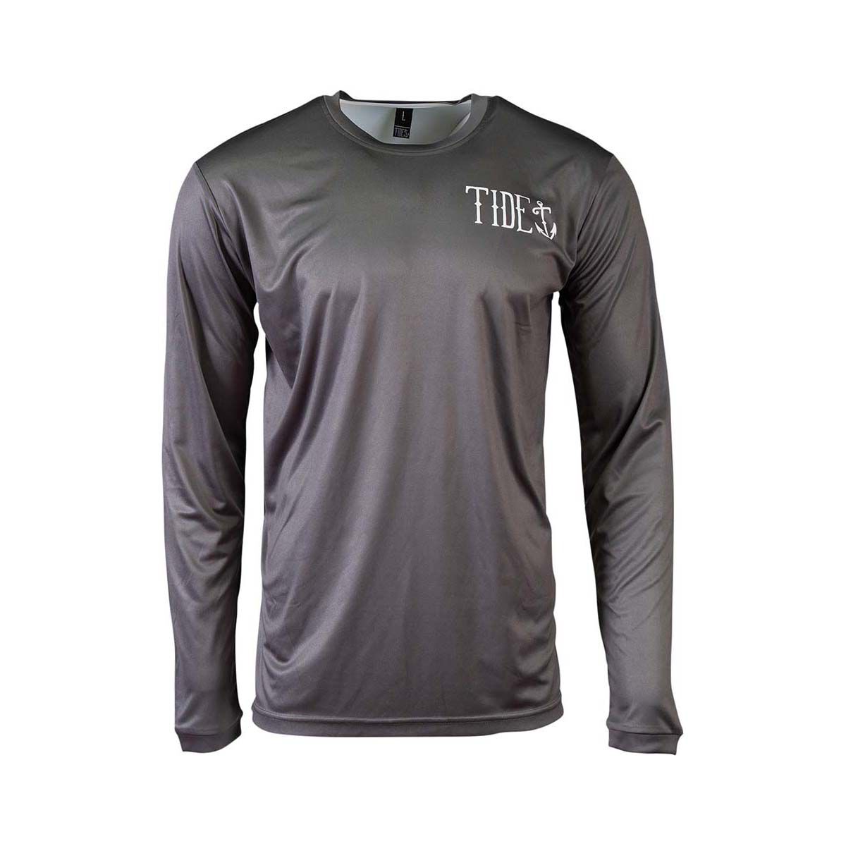 Tide Apparel Men's Angler Fishing Shirt, Charcoal, bcf_hi-res