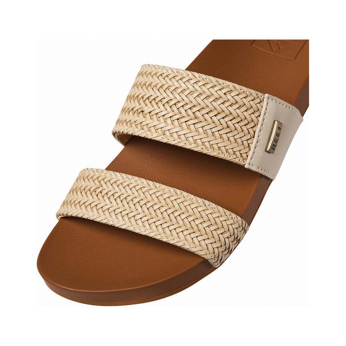 REEF Women's Vista Braid II Slides, Dark Brown, bcf_hi-res