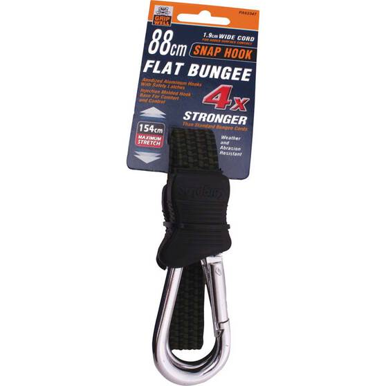 Flat Bungee Strap - Snap Hook, 88cm 88cm, , bcf_hi-res