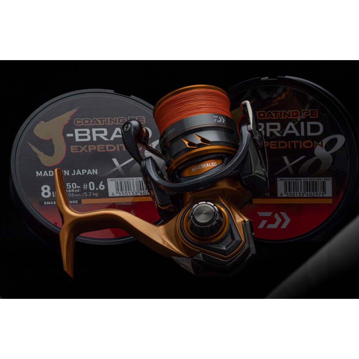 Daiwa J-Braid Expedition Braid Line Orange 150m, , bcf_hi-res
