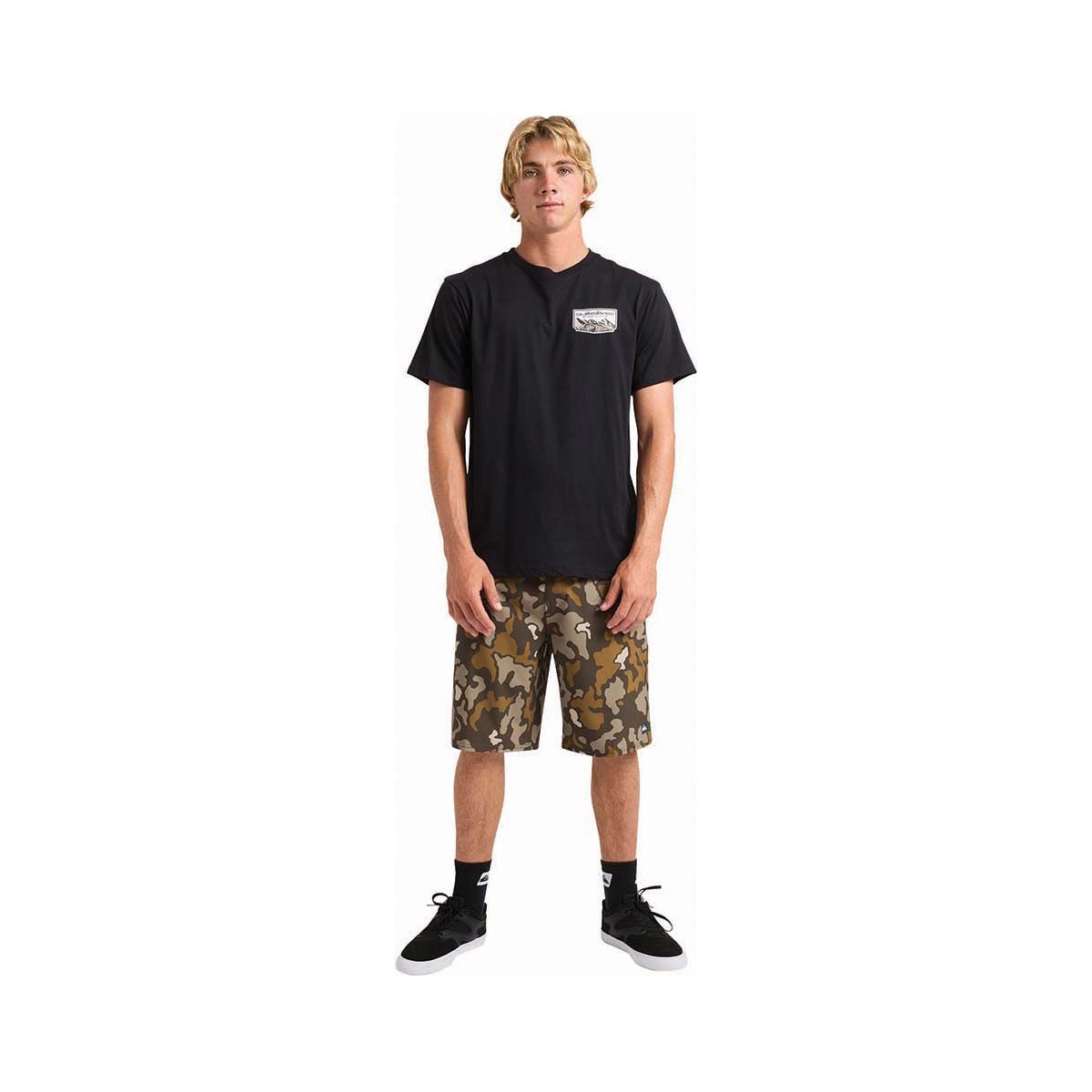 Quiksilver Men&rsquo;s Ground Swells Short Sleeve Tee, Black, bcf_hi-res