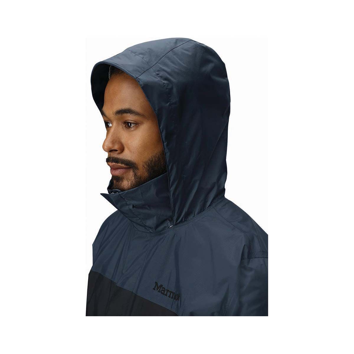 Marmot Men&rsquo;s Waterproof PreCip Eco Jacket, Black / Blue, bcf_hi-res