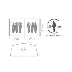 Wanderer Nightfall Instant Tent 6 Person, , bcf_hi-res