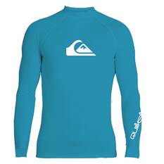 Quiksilver Kids’ All Time Long Sleeve Rashie Horizon Blue 2, Horizon Blue, bcf_hi-res