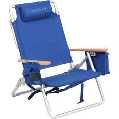 Wanderer Noosa Premium Beach Chair Blue 150kg, , bcf_hi-res