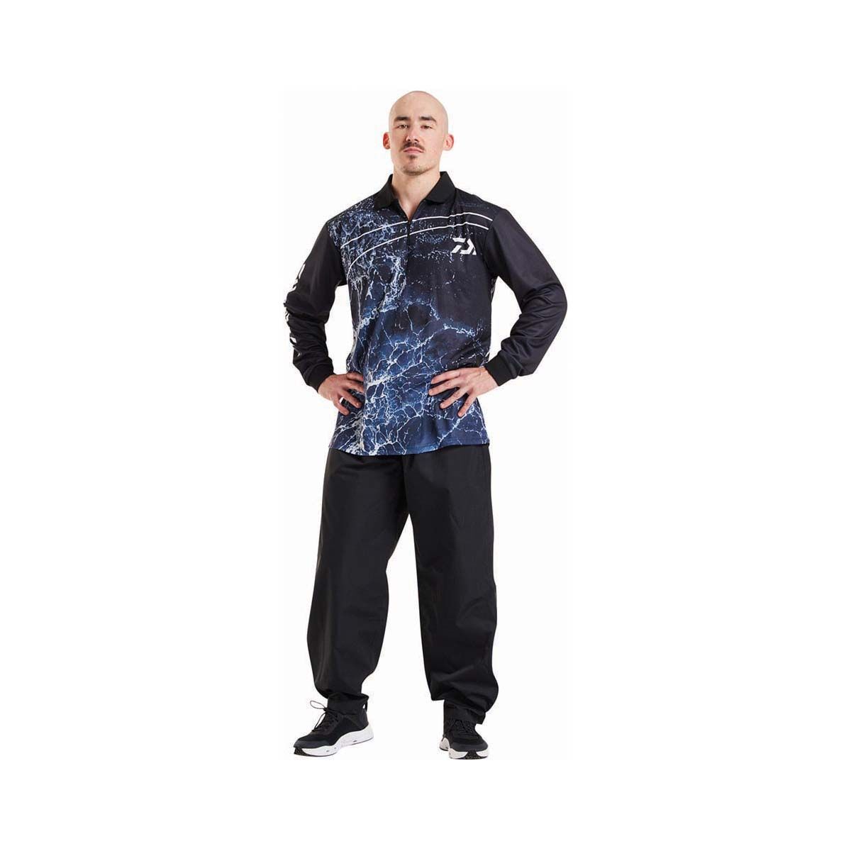 Daiwa Men's Storm Fishing Shirt, Black, bcf_hi-res