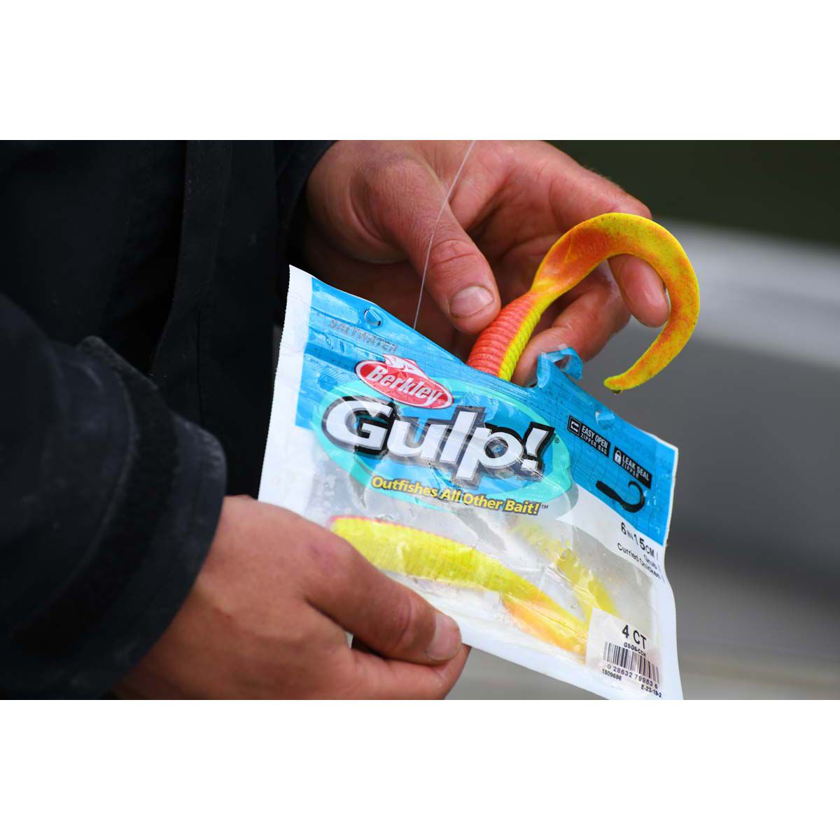 Berkley Gulp! Grub Soft Plastic Lure 6in White Glow, White Glow, bcf_hi-res