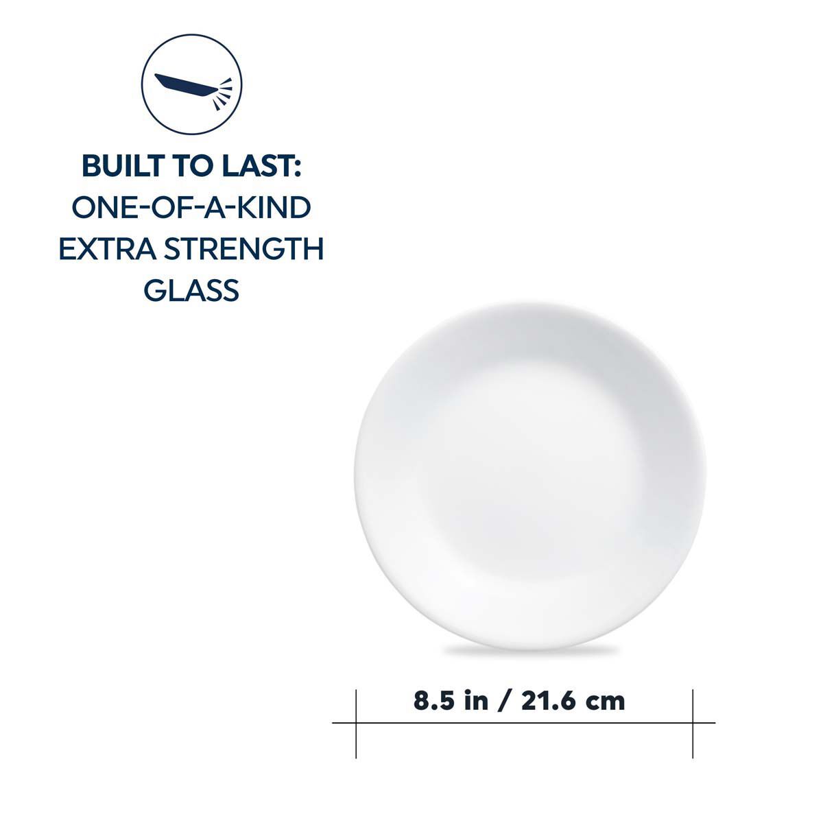 Corelle Lunch Plate 21cm White 4 Pack BCF