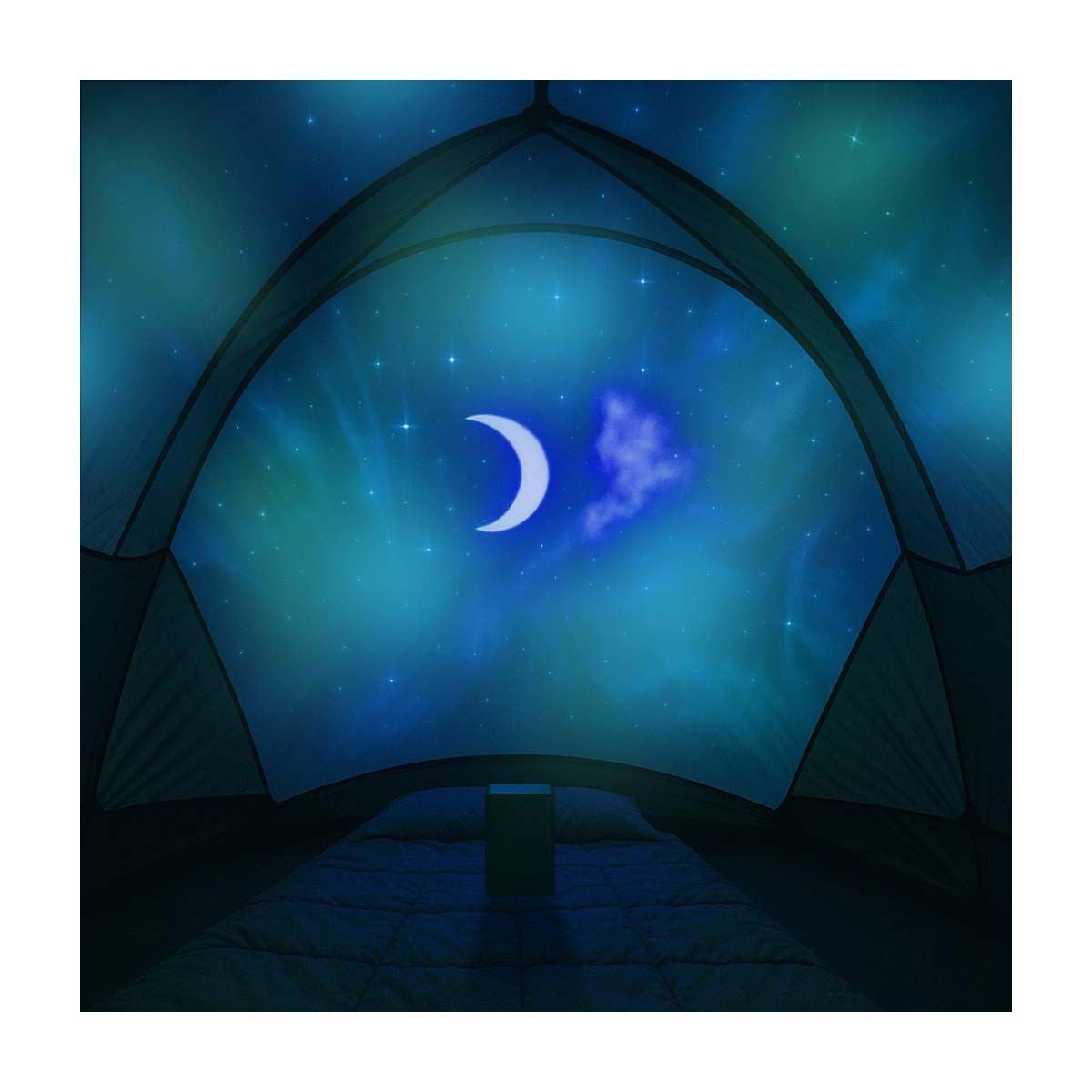 Mirabella Portable Aurora Projector Light with Bluetooth Speaker, , bcf_hi-res