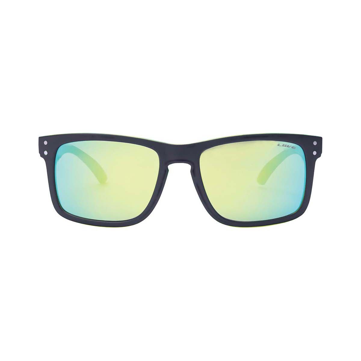 Liive Men&rsquo;s Cheap Thrill Sunglasses Matt Black with Green Lens, , bcf_hi-res