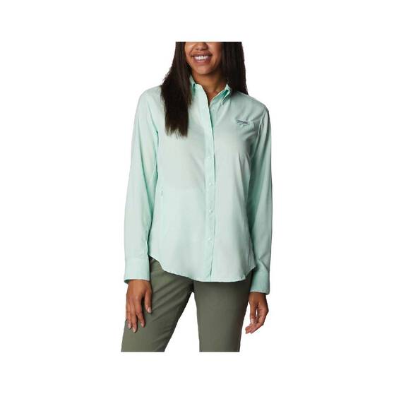 Columbia Women's Tamiami II Long Sleeve Fishing Shirt Gullfoss Green XL