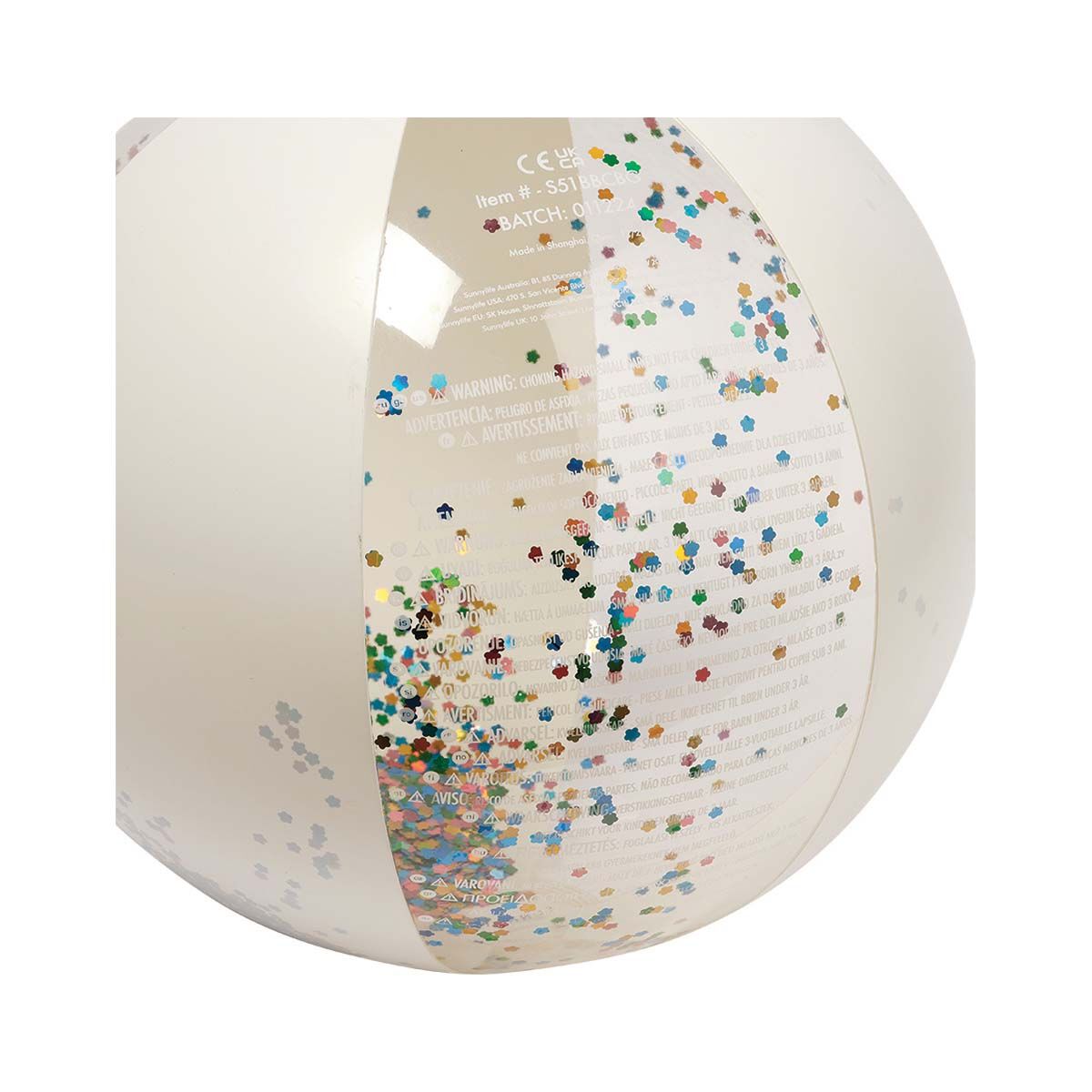 SUNNYLiFE Cotton Candy Cherry Inflatable Beach Ball, , bcf_hi-res