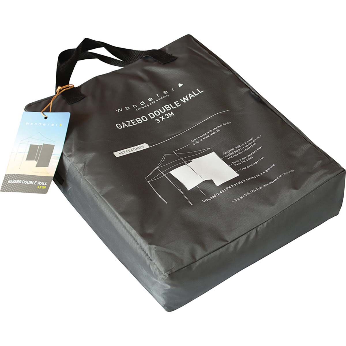 Wanderer 3x3m Wrap Around Solid Gazebo Wall, , bcf_hi-res