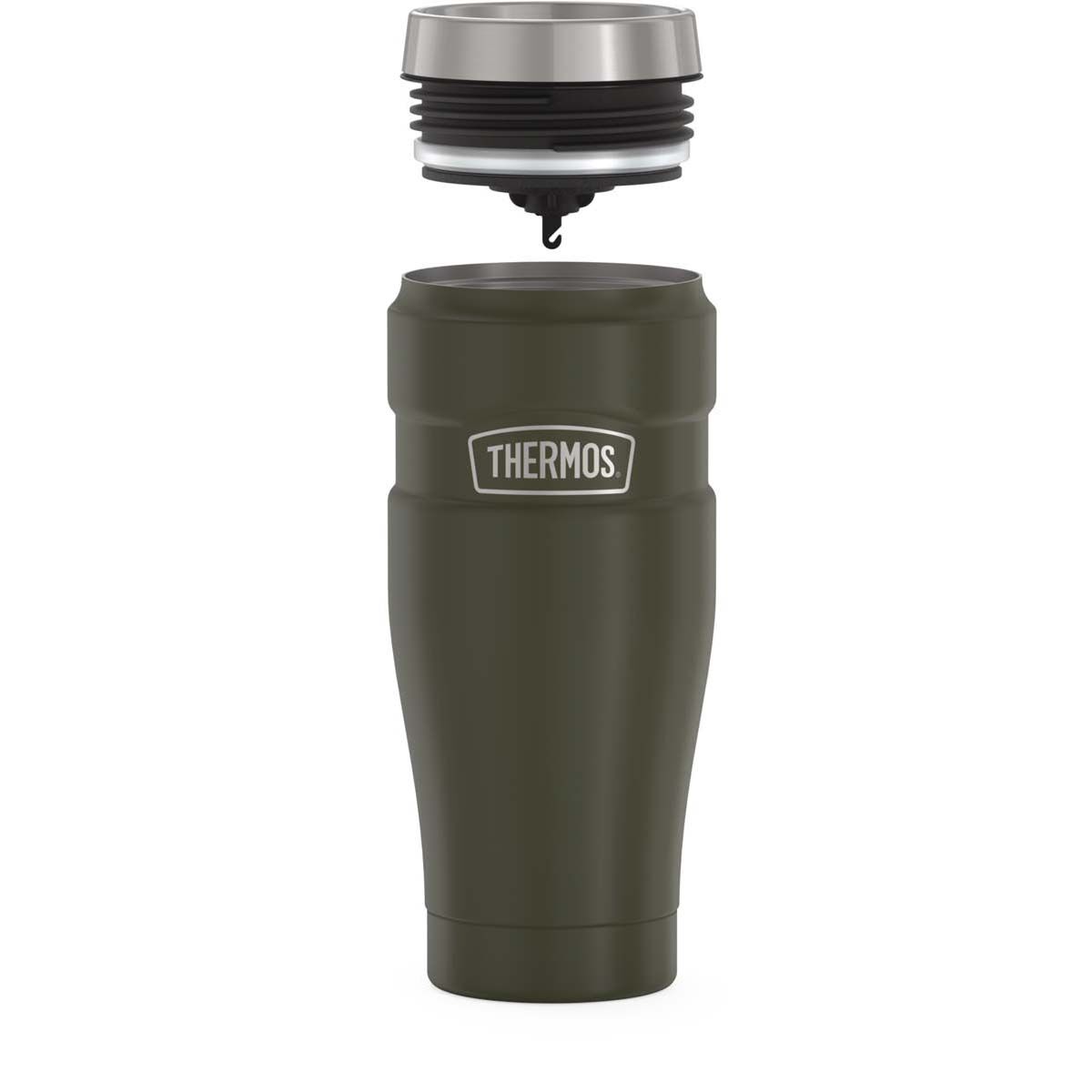 Thermos King Stainless Steel Tumbler 470ml Matte Army, , bcf_hi-res