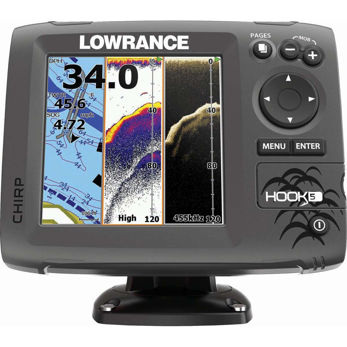 lowrance hook 5 settings