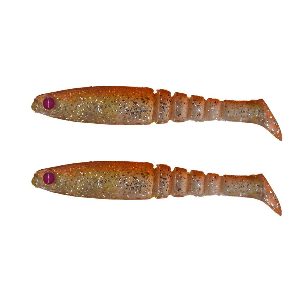 Akame Guppy Soft Plastic Lure 12cm 2 Pack Orange Rush, Orange Rush, bcf_hi-res