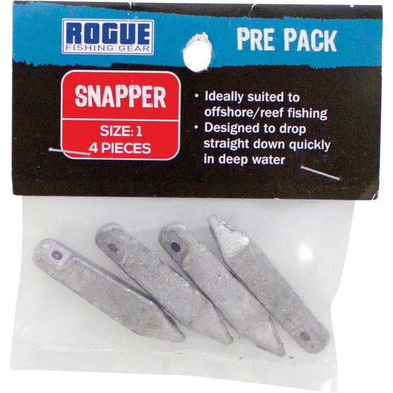 Rogue PP Snapper Sinker Size 1 4 Pack, , bcf_hi-res