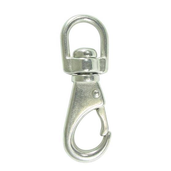 Blueline Stainless  Snap Hook Swivel Eye 65mm, , bcf_hi-res