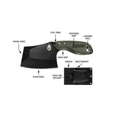 Gerber Tri-Tip Mini Cleaver Black-Green, , bcf_hi-res