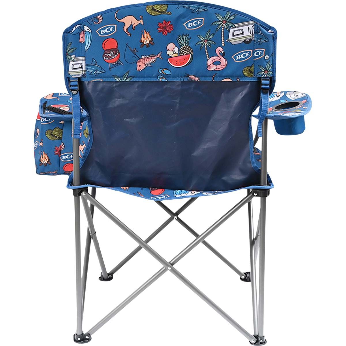 BCF Adults Printed Cooler Arm Camp Chair 120kg, , bcf_hi-res