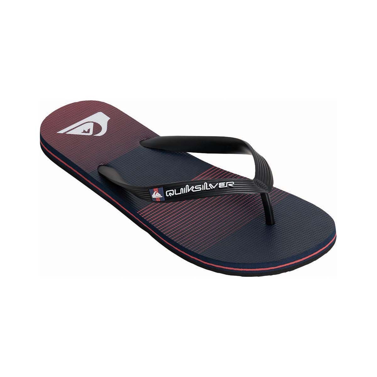 Quiksilver Men&rsquo;s Moncata Art Thongs Black / Grey 8, Black / Grey, bcf_hi-res