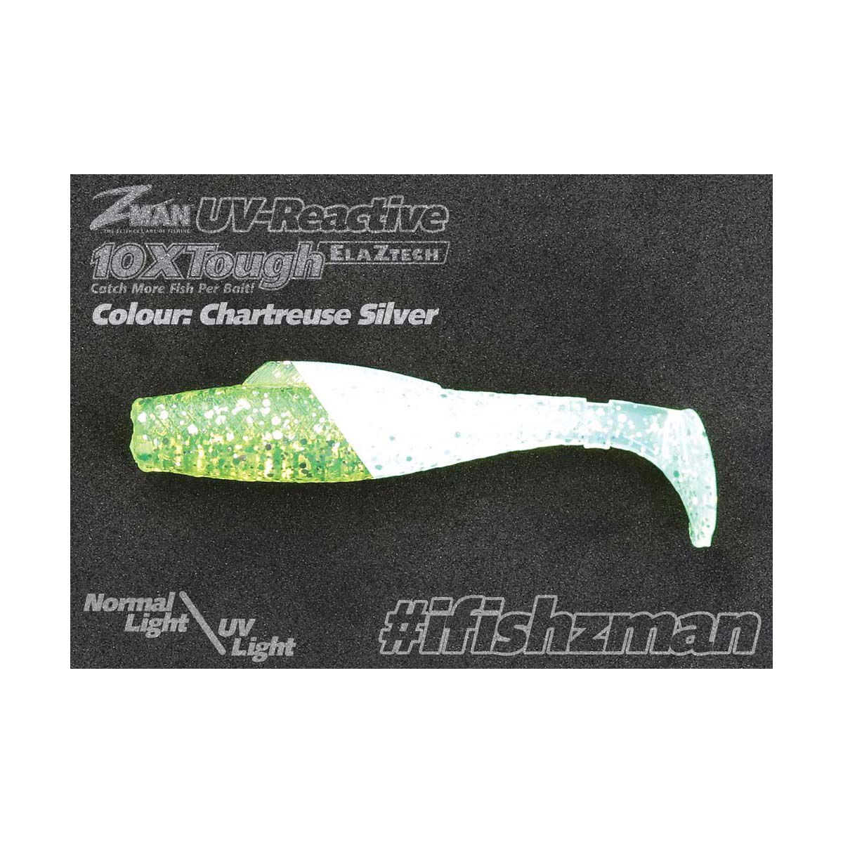 ZMan MinnowZ Soft Plastic Lure 3in 6 Pack Chartreuse Silver, Chartreuse Silver, bcf_hi-res