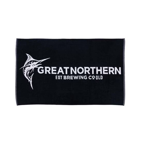 The Great Northern Brewing Co. Beach Towel Black, Black, bcf_hi-res