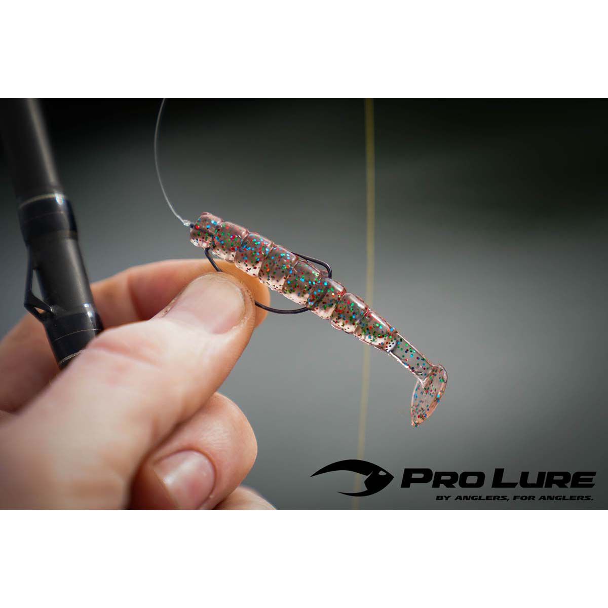 Pro Lure Paddle Grub Soft Plastic Lure 65mm Motor Oil UV, Motor Oil UV, bcf_hi-res
