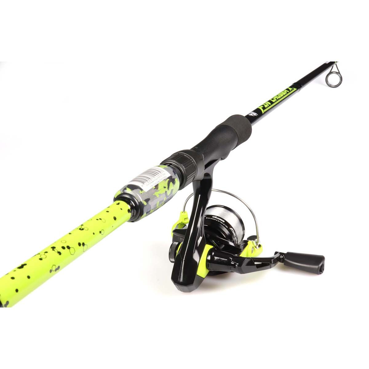 Okuma Fin Chaser X Spinning Combo Neon Green 6ft 6in, Neon Green, bcf_hi-res