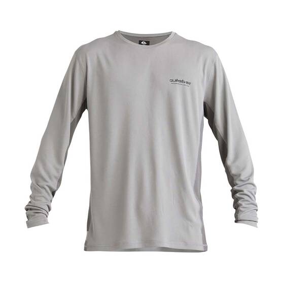 Quiksilver Men's Sea Grass Long Sleeve Rashie Shark Grey S BCF
