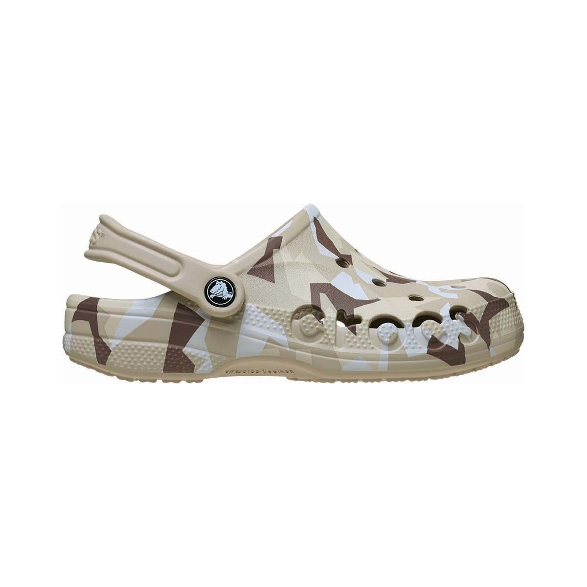 Crocs Unisex Baya Graphic Clogs Cobblestone M4/W6, Cobblestone, bcf_hi-res