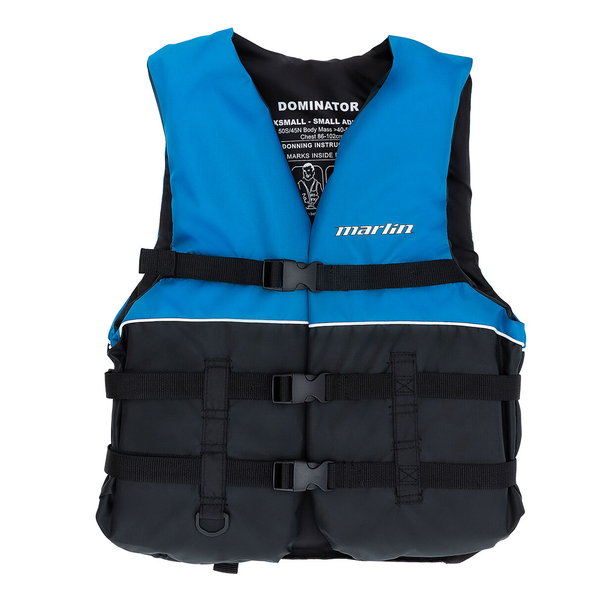 x 4 PFD3 1 x S,1 x M, 1 x L, 1 x XL Bluewater CONCEPT NYLON L50S Blue Vest 