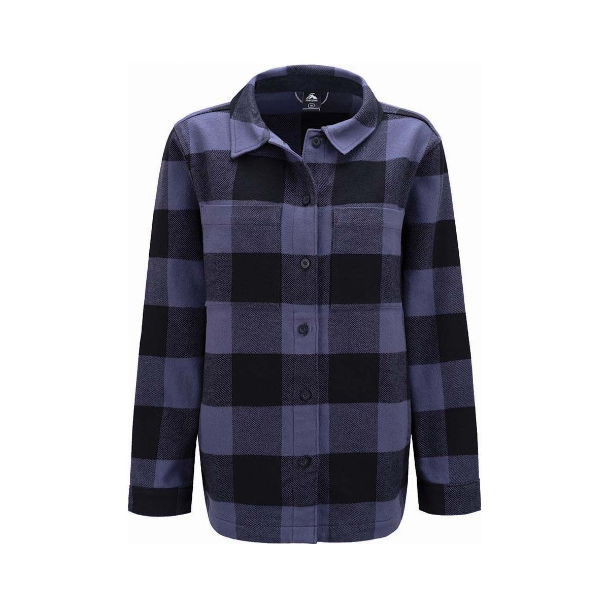 Macpac Women's Hudson Overshirt Peacoat Plaid 8, Peacoat Plaid, bcf_hi-res