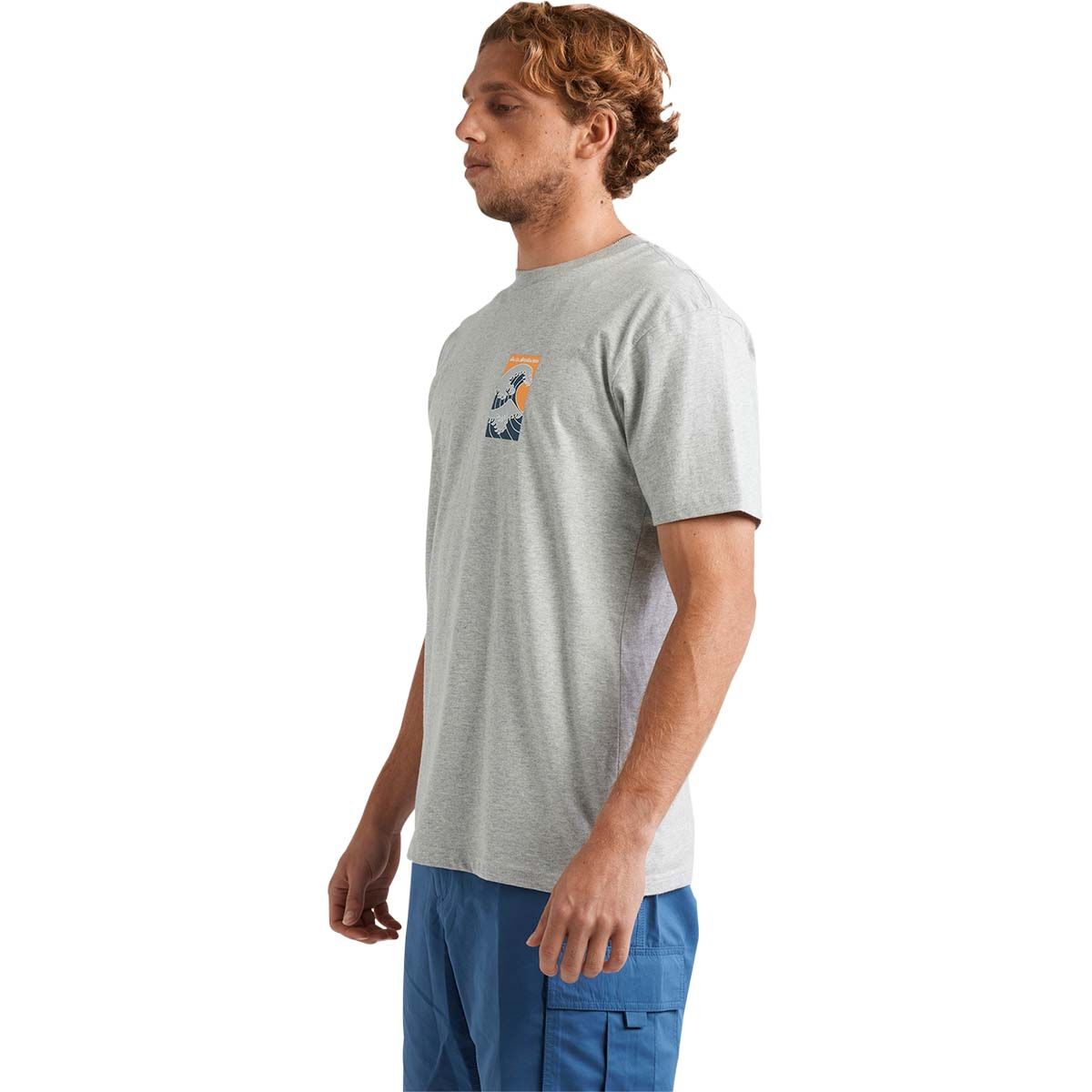 Quiksilver Waterman Men&rsquo;s Tsunami Short Sleeve Tee Grey Heather S, Grey Heather, bcf_hi-res