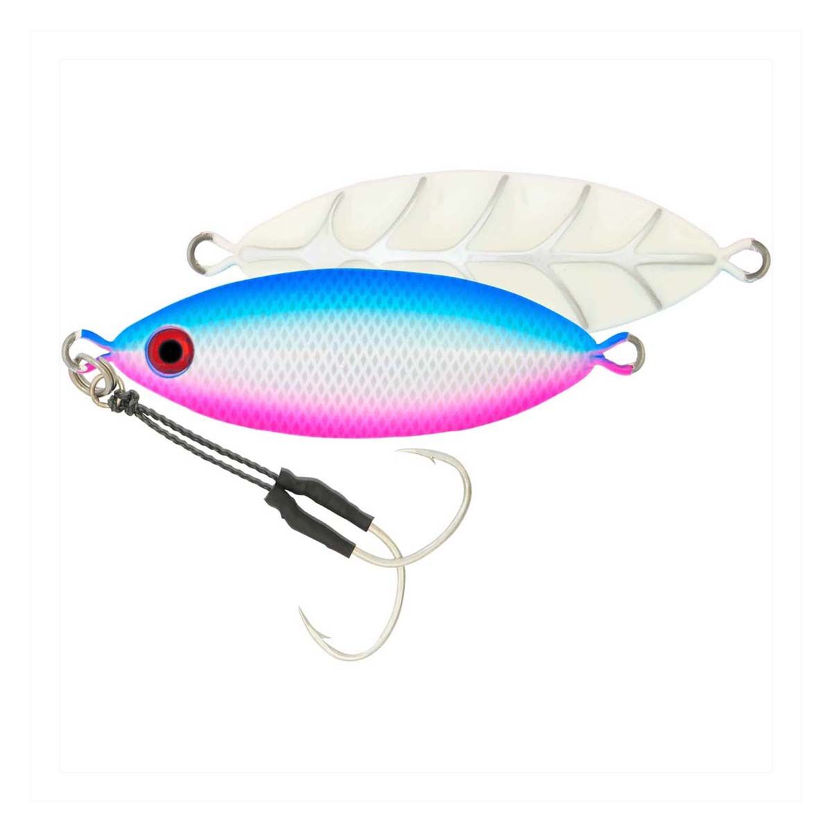 Samaki Ribcage Slow Fall Jig Lure 20g Blue Pink Silver, Blue Pink Silver, bcf_hi-res