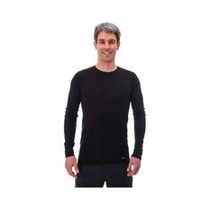 Macpac Men's Geothermal Long Sleeve Top V2, Black, bcf_hi-res