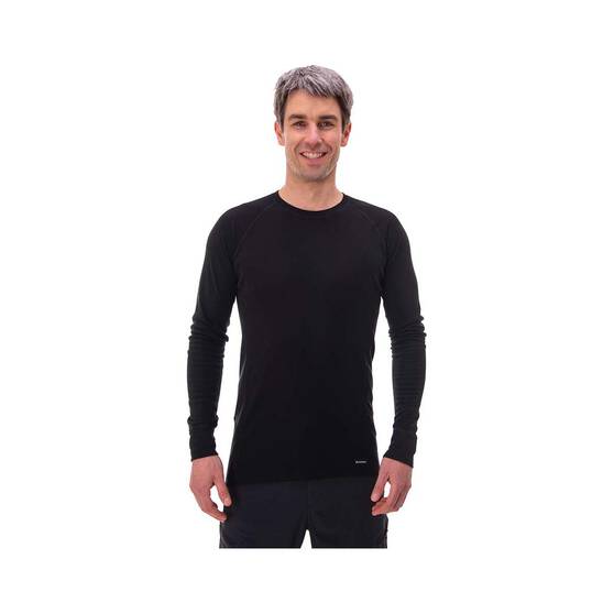 Macpac Men's Geothermal Long Sleeve Top V2, Black, bcf_hi-res