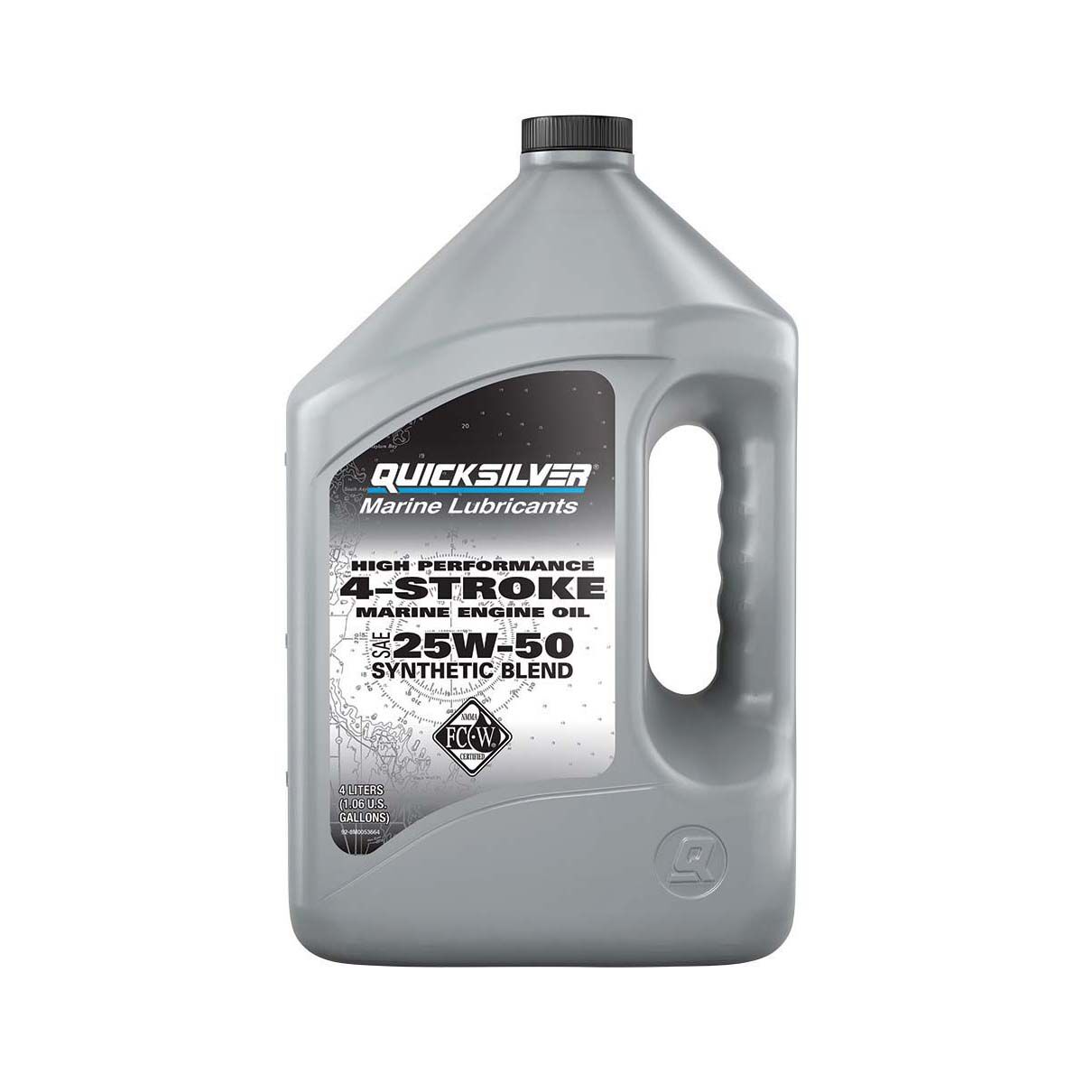 Quicksilver 4-Stroke Synthetic Blend Marine Engine Oil 25W-50 1 Gallon, , bcf_hi-res