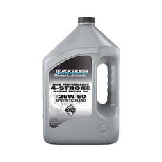 Quicksilver 4-Stroke Synthetic Blend Marine Engine Oil 25W-50 1 Gallon, , bcf_hi-res