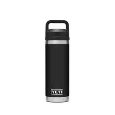 YETI® Rambler® Bottle 18 oz (532ml)  with Chug Cap Black, Black, bcf_hi-res