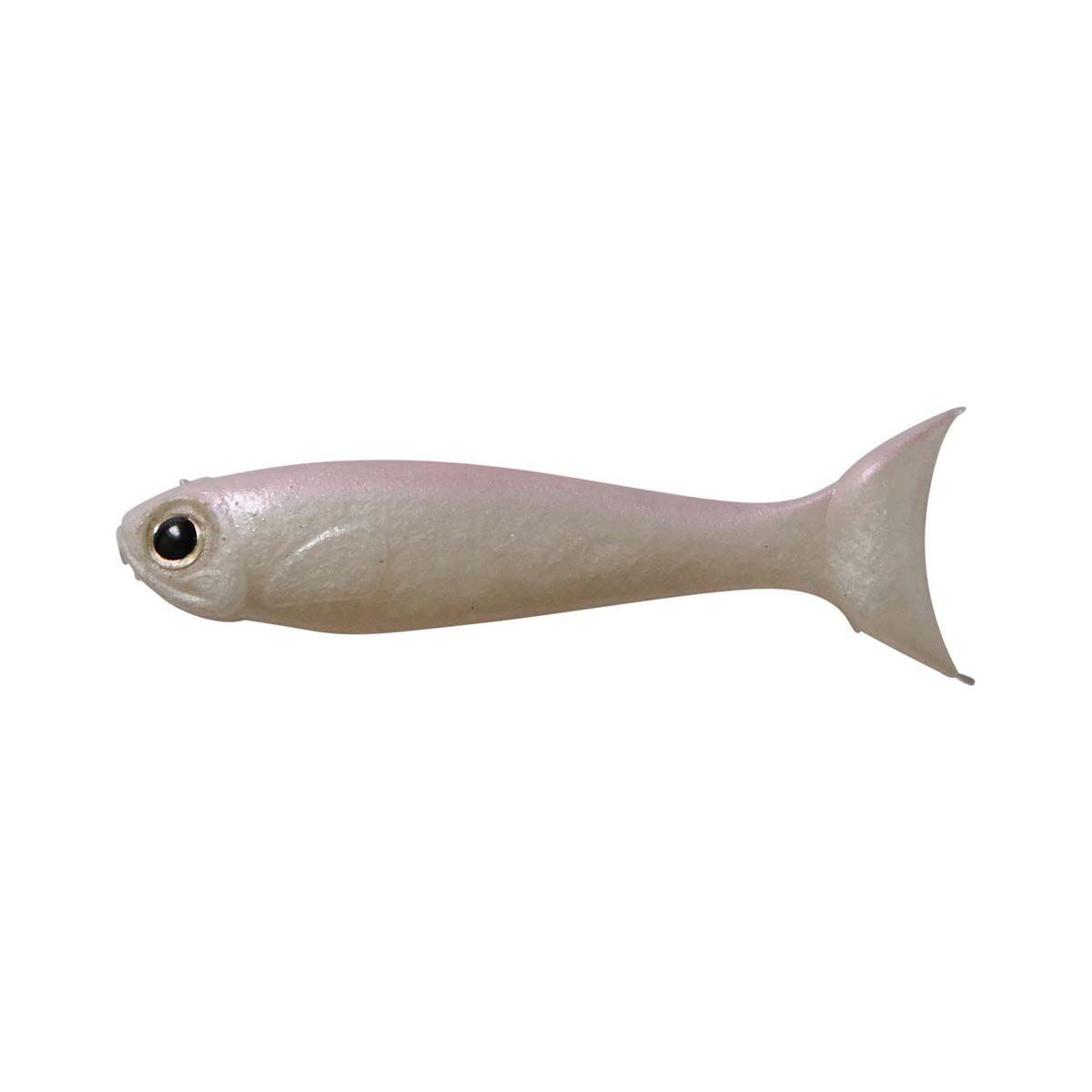 Bite Me Barra Wedgies Soft Plastic Lure 3in Pearl Purple Back 7cm BCF