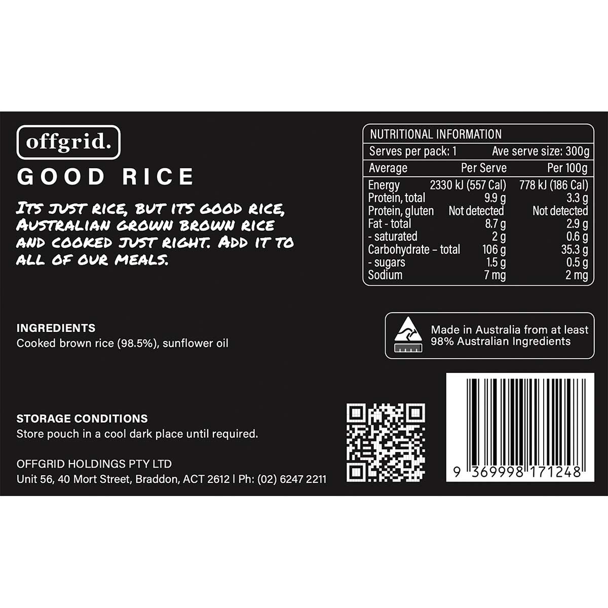 Offgrid Good Rice Heat and Eat Meal 300g, , bcf_hi-res