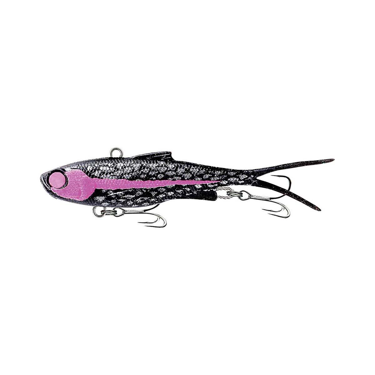 Samaki Vibelicious Fork Tail Soft Vibe Lure 85mm 14g Blackbait UV, Blackbait UV, bcf_hi-res