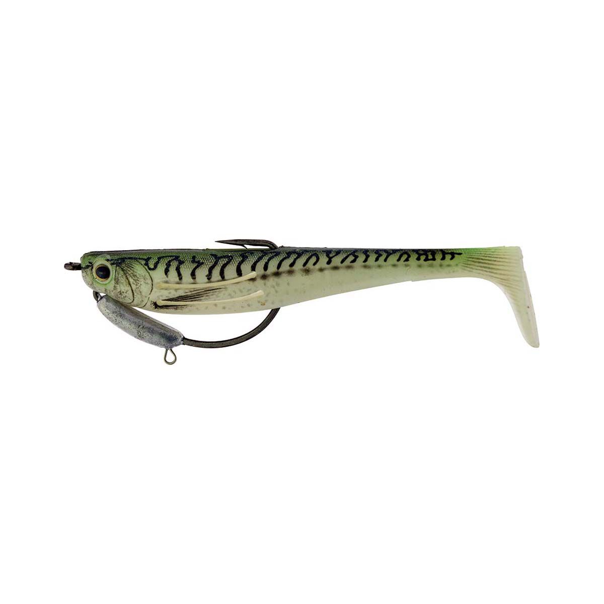 Zerek Flat Shad Pro Soft Plastic Lure 5in Slimey Mackerel, Slimey Mackerel, bcf_hi-res