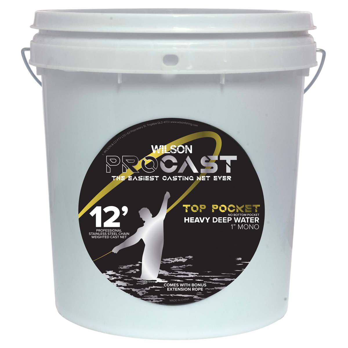 Wilson Pro Cast HE Top Pocket Cast Net 12ft 1in, , bcf_hi-res