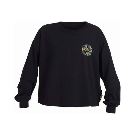 Quiksilver Power Play Long Sleeve Shirt for Women, Black, bcf_hi-res