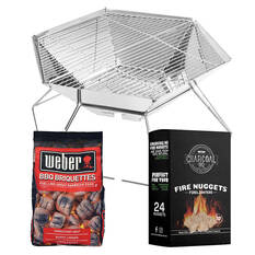 Fire Pit Charcoal Grilling Set, , bcf_hi-res